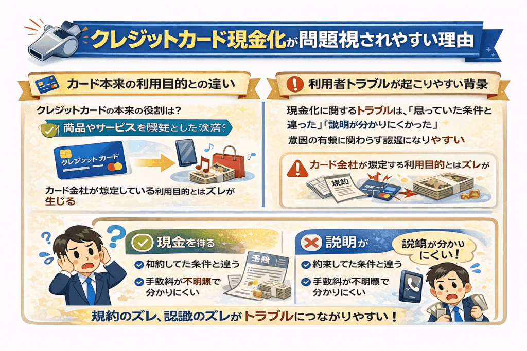クレジットカード現金化が問題視されやすい理由